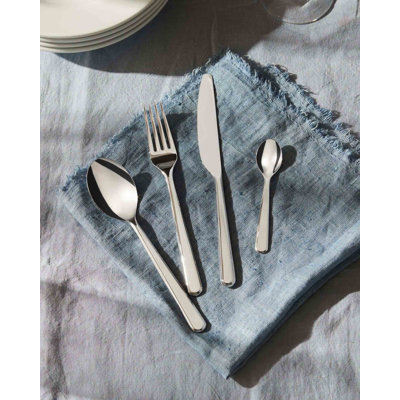 Amici, Cutlery Set Composed Of Six Table Spoons, Six Table Forks, Six Table , Six Coffee Spoons In 18/10 Stainless Steel.
