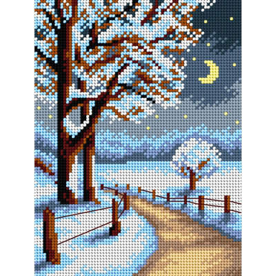 Gobelin canvas for halfstitch without yarn Four season - Winter 3470F