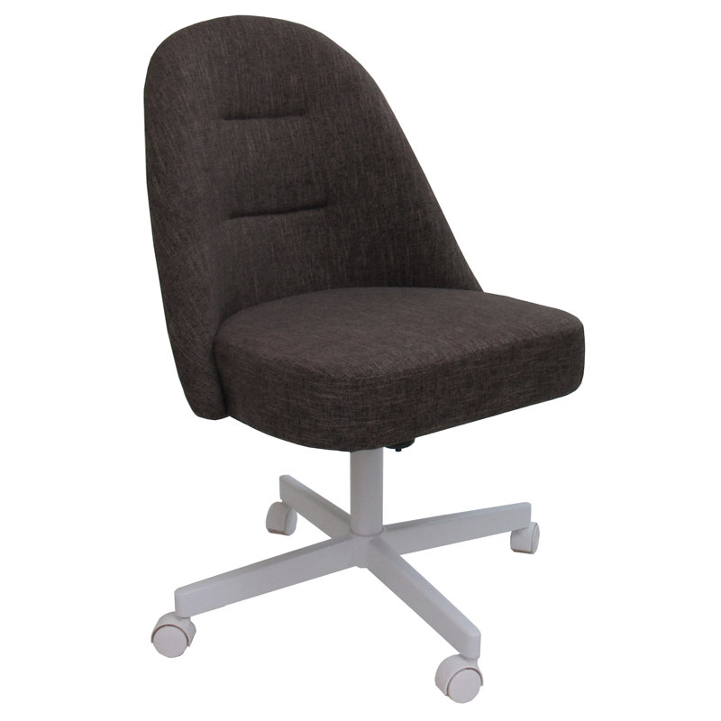Chaise d'appoint rembourré, Blanc, Brun Sanora