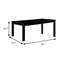 Table de salle à manger rustique l 84 po, noir antique-1153774240-1080006726
