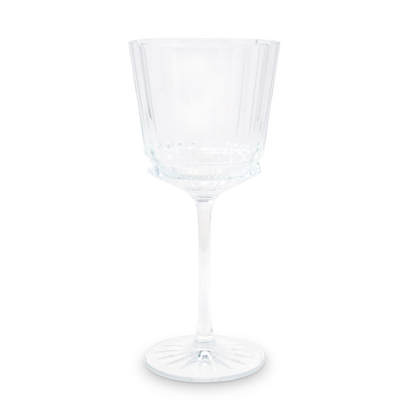 Ensemble de 6 verres à eau linéaires lisses, Clair