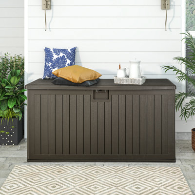 Balconera 230 Gallons Water Resistant Resin Lockable Deck Box by Balconera