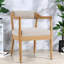 Chaises de salle à manger confortables, fauteuils modernes en bois et tissu pour la cuisine
