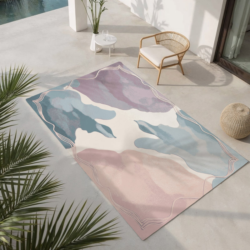 Tapis intérieur et extérieur Golden Tide, Rectangle 1 pi 6 po x 2 pi 6 po