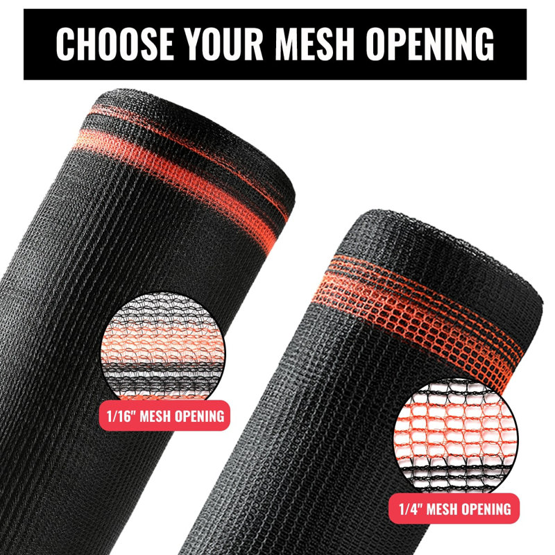 6.5ft. X ft.200 Heavy Duty Safety Debris Netting Rolls - Fire Retardant,1/4” Mesh roll., 100" H x 5" W x 0.0625" D