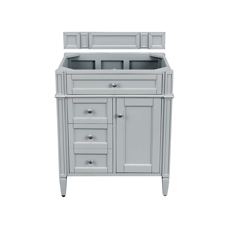 Brittany 30'' W Single Vanity, Urban Gray, White Zeus, Single-Hole