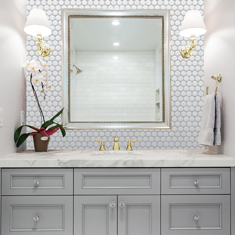 Penistone Penny Tile Self-Adhesive Shelf Liner