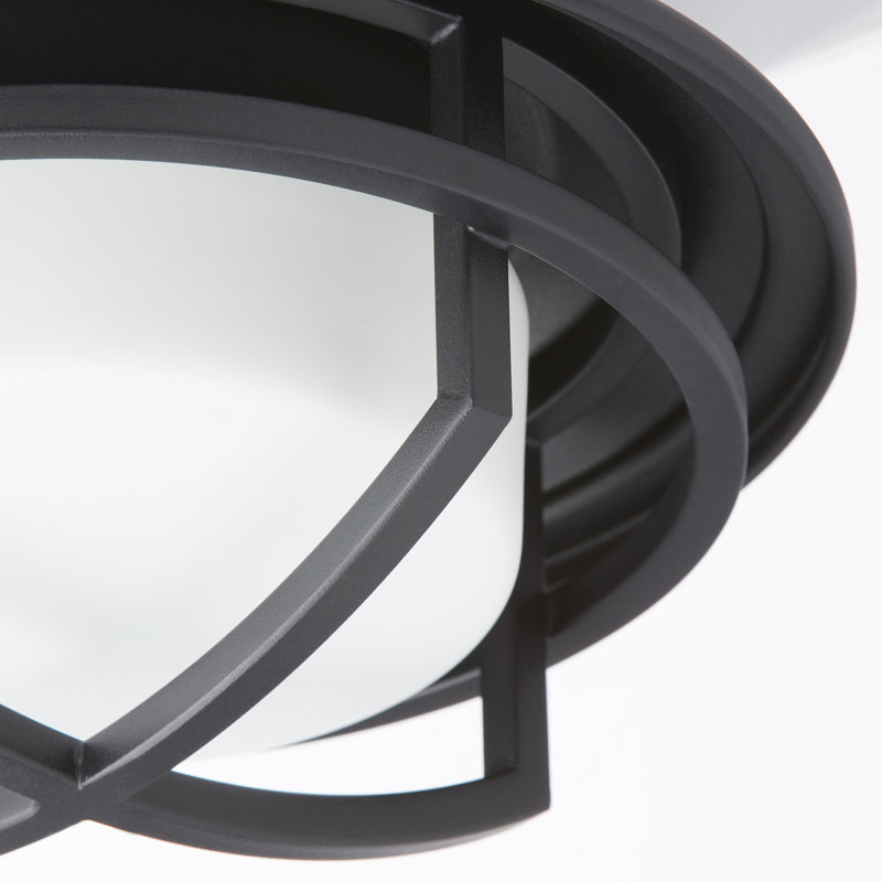 Ventilateur de plafond à DEL 1 lumière, Noir