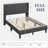 Multi-sized Upholstered Bed Frame with Channel Tufted Headboard-98387772-97872334