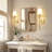 Alcester 24.6Inch Armed Sconces Wallchiere With Christmas Shade & White Fabric Shade, Remote Control-1503302192