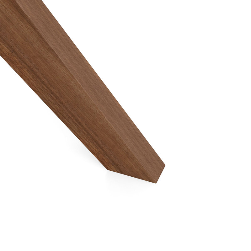 Gamino Round Solid Wood Base Dining Table, Walnut