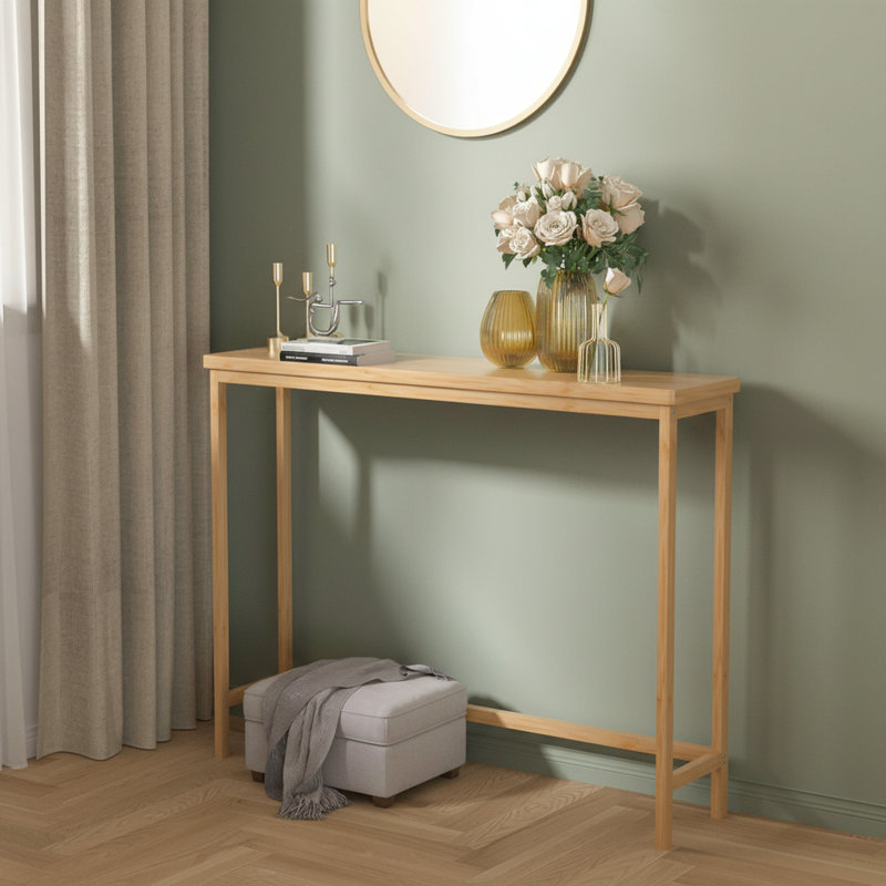 Console, table d'entrée, table de couloir en bambou 39 po 