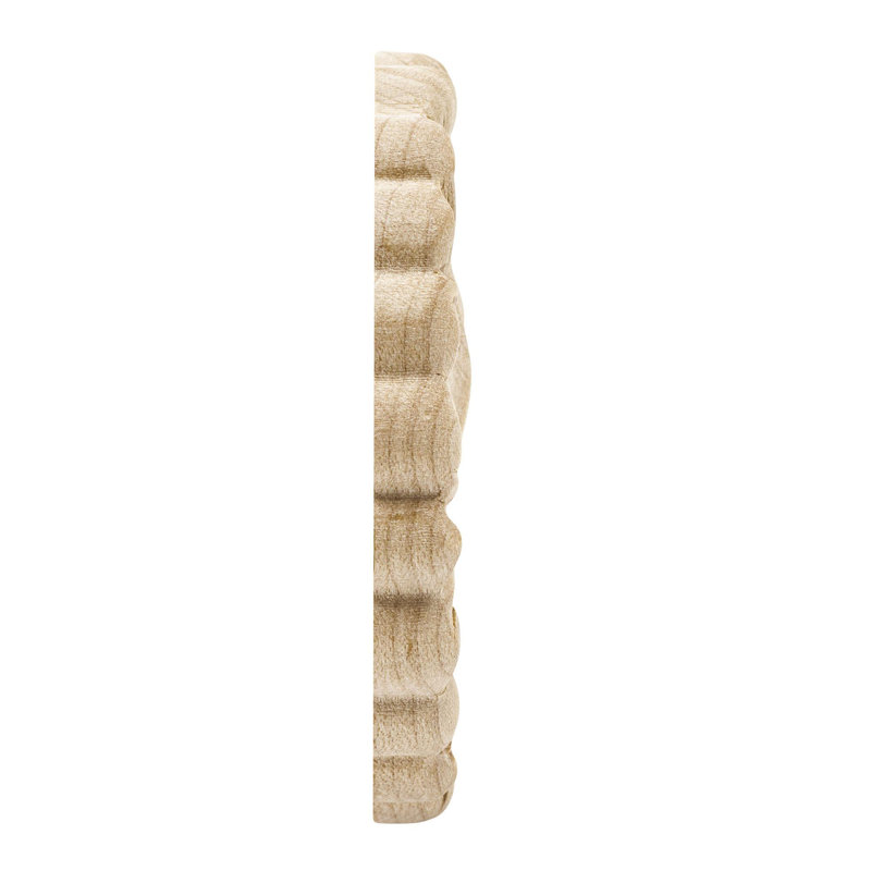 Rosette en bois massif 4 po x 1/2 po