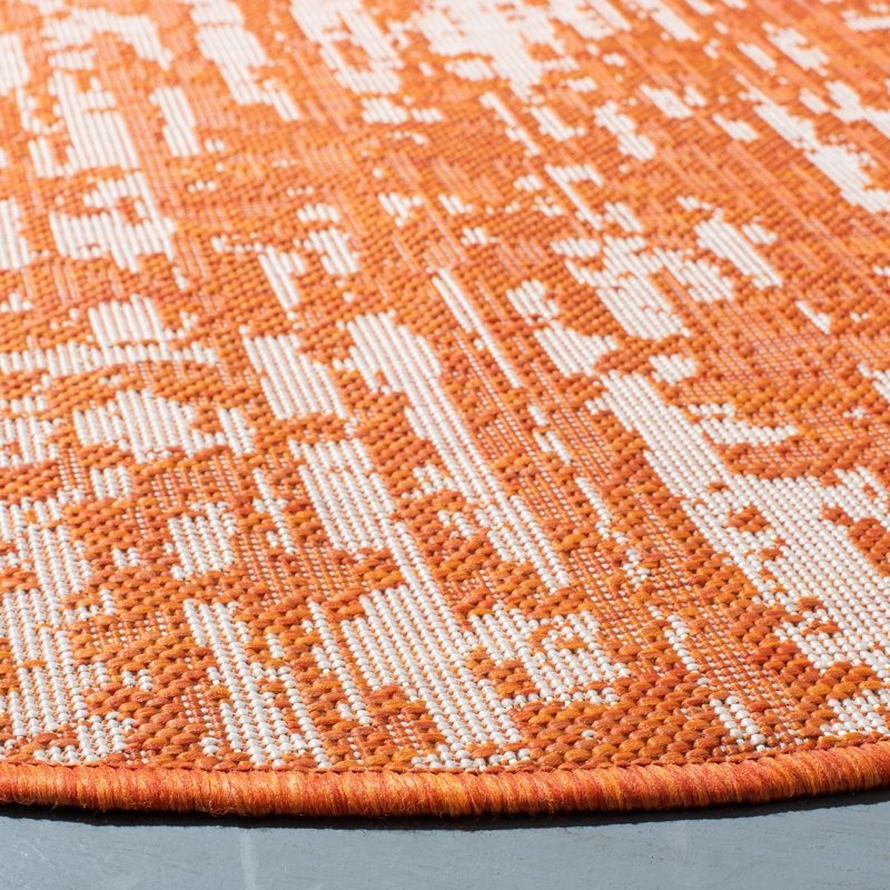 Marvale Performance Abstract Indoor/Outdoor Area Rug, Round 6'7"