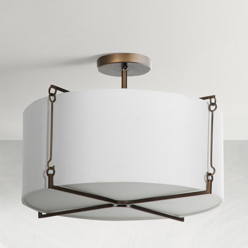 Theresa Semi Flush Mount, Matte Bronze