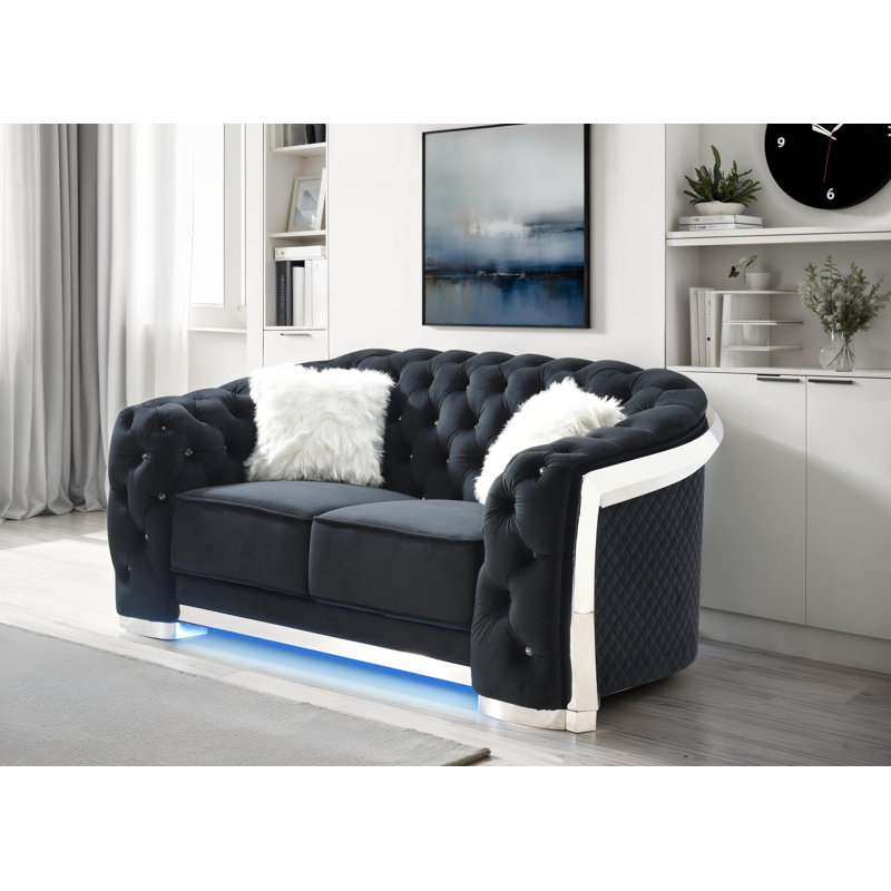 Wroclaw Loveseat, Black