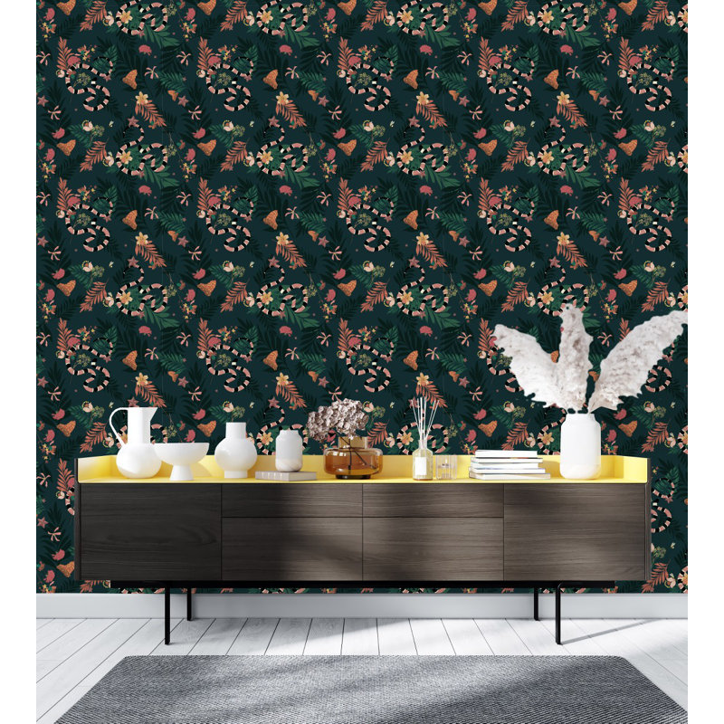 Panneau de papier peint Kimario Snakes, L 2,08 pi x L 10,42 pi