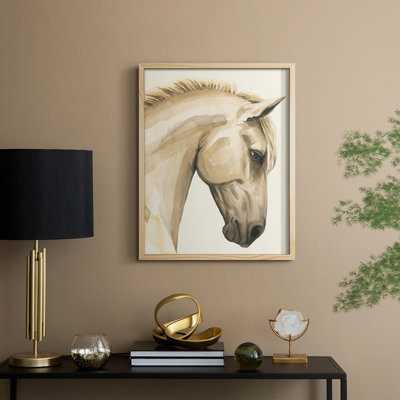 Golden Palomino I, reproduction encadrée - bois massif