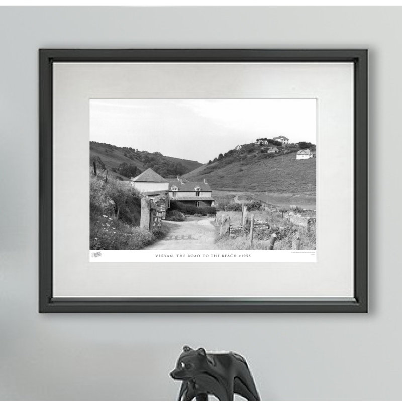 Veryan, The Road To The Beach C1955 by Francis Frith - Single Picture Frame Print, 40cm H x 50cm W x 2.3cm D