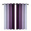 Room Darkening Curtains, Purple and Greyish White Gradient Drapes Curtains,2 Panels,52 x 63 inches