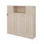 Grand lit escamotable avec armoires de rangement-1237432484