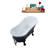 55" Streamline Clawfoot Soaking Acrylic Bathtub With Drain, Clawfeet, and Bamboo Tray-76109887-66366764