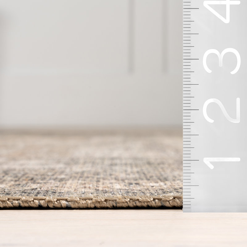 Jeccica Antiqued Jute-Blend Area Rug, Rectangle 7'10" x 10'