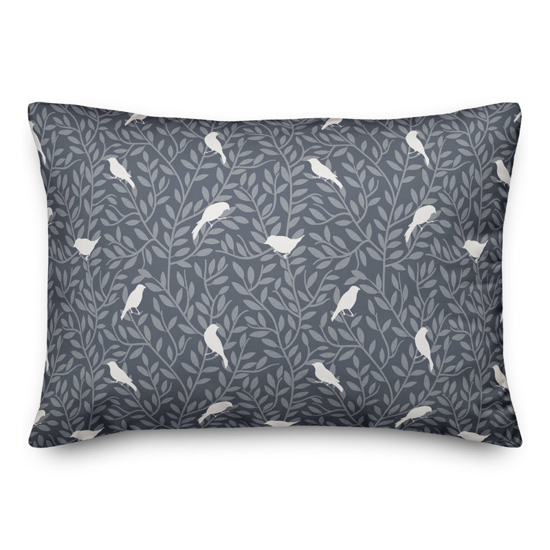  Coussin décoratif intérieur / extérieur en polyester à imprimé animal, H 18 po x l 25 po, Ardoise