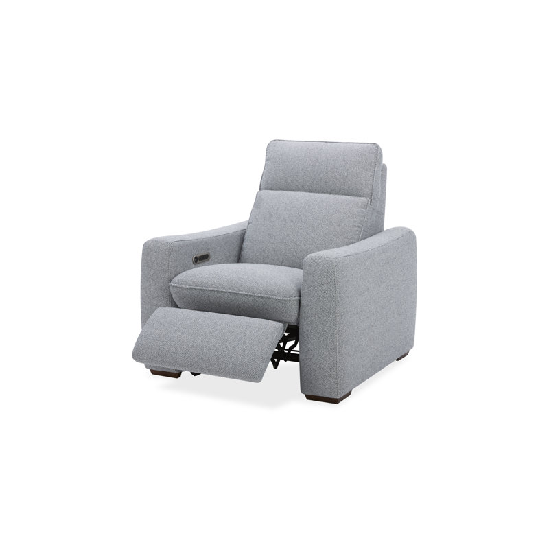 Kaia Power Recliner With Power Headrests & Lumbar, Stonewash Blue Polyester