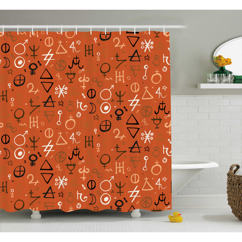 Rideau de douche simple western aztec spirituel Cearbhall, l 69 po x L 70 po