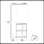 Armoire de salle de bain Mila, deux tablettes intérieures, deux tablettes extérieures, armoire à une porte - chêne Smokey-871281545