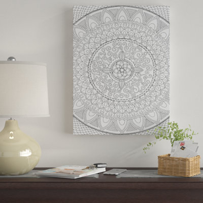 « pétales mandala », impression sur toile tendue