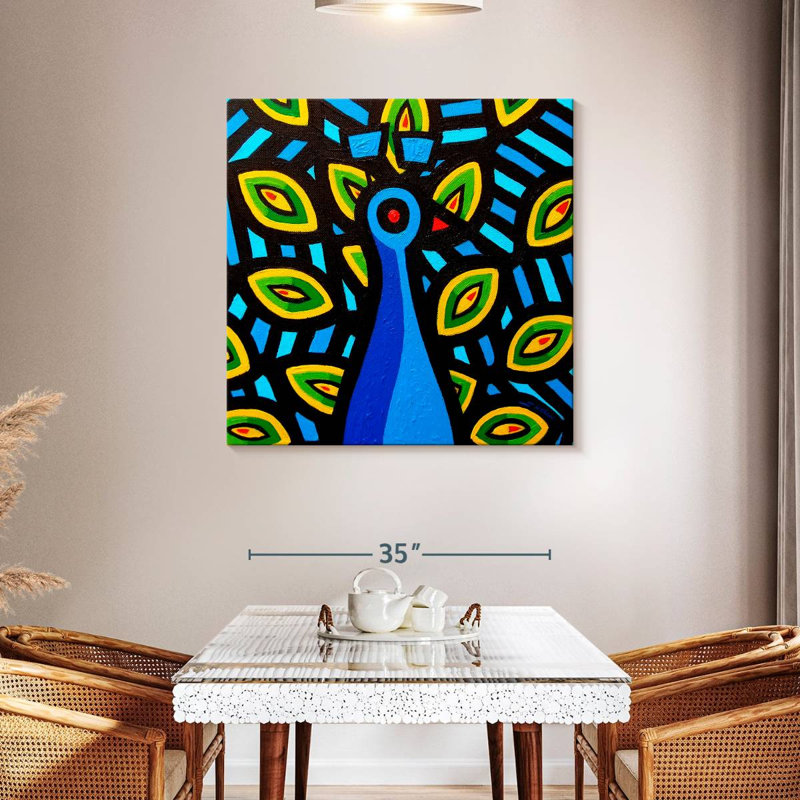 Crowle Peacock I, 39" H x 39" W
