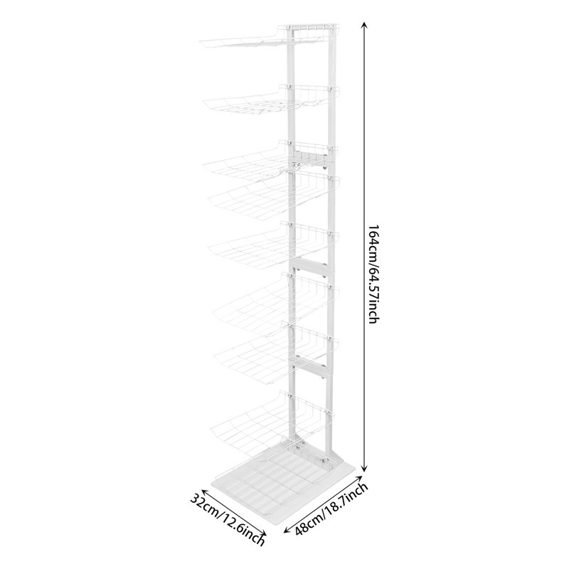 Support à chapeaux à 9 niveaux pour porte-chapeaux blanc, White