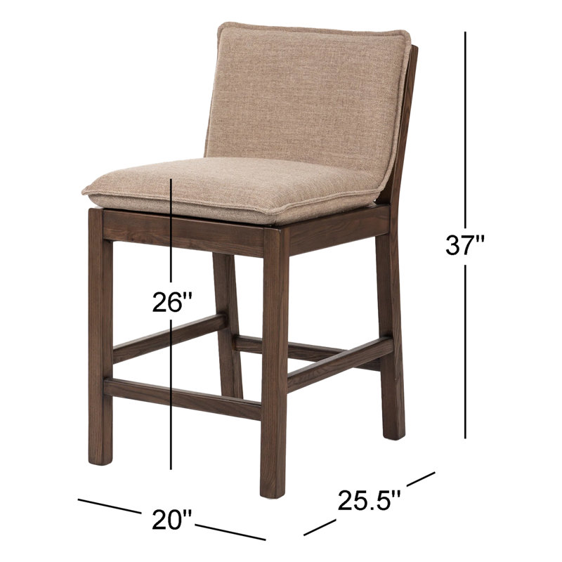 WILMINGTON STOOL-ALCALA FAWN-BAR, Counter Stool ( 26" Seat Height)