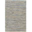 Tissu géométrique Delton tissé à plat à la main recyclé P.E.T. Tapis bleu / brun clair-1219943724