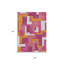 Tapis intérieur lavable à motif géométrique rose 3 pi x 5 pi