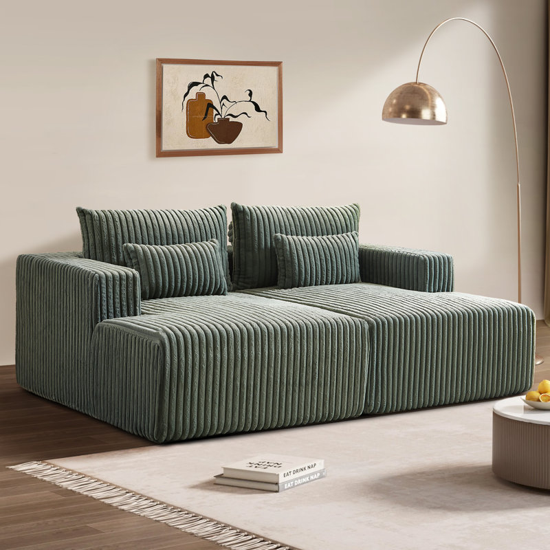 Méridienne surdimensionnée à compression, Beige
