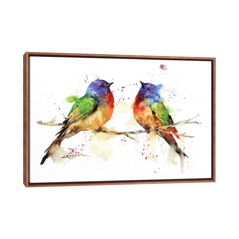 « Bunting pair » par Dean Crouser, reproduction d’art, Pas de tapis, H 18 po x l 26 po x P 1,5 po