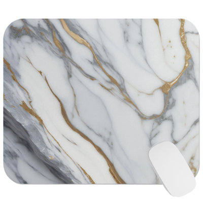 Abstract Marble Geode Crystals Symphony XVII Modern Gaming Cute Office Laptop Desk Pad Gift Mat Square Rectangle Non-Slip Mousepad