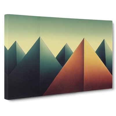 Heartwarming Pyramids Abstract - Wrapped Canvas