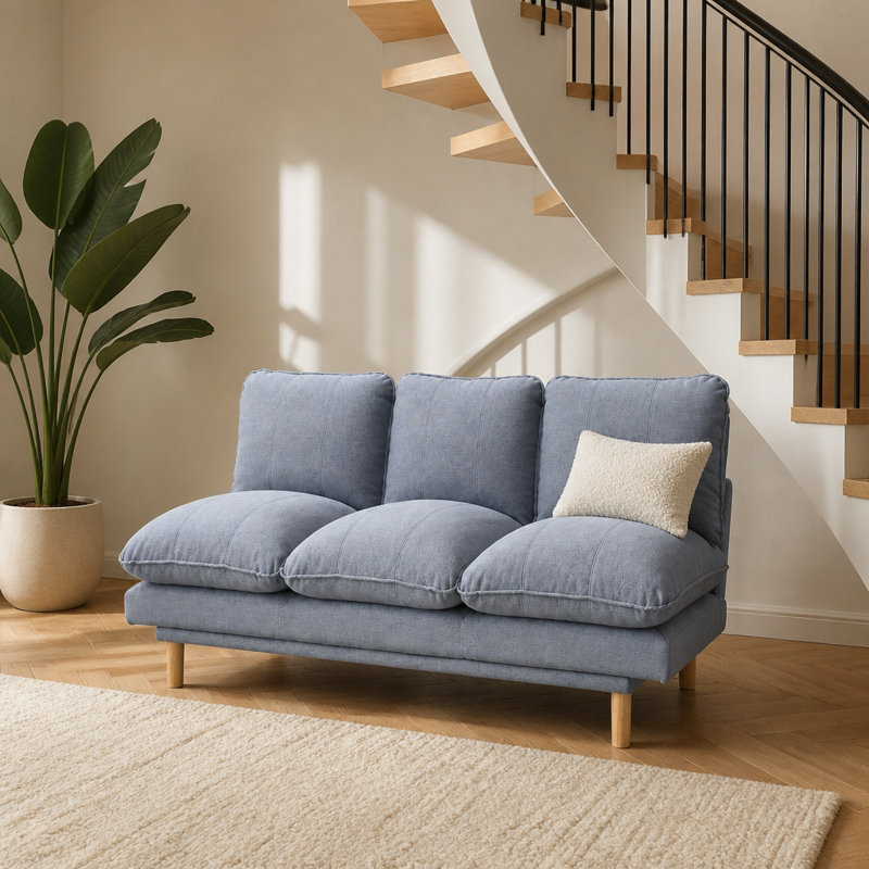 3 Seater Fabric Sofa Bed, Grey