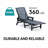 Outdoor Chaise Lounge With 4-Position Adjustable Backrest-1363922661