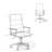 Distressed Blue Swivel Office Chair