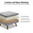 Havens 29.7''W Upholstered Mid-Century Modern Ottoman,Faux Leather Footrest With Soild Wood Legs, Coffee Table Stool For Living Room, Bedroom, Entryway-30302484
