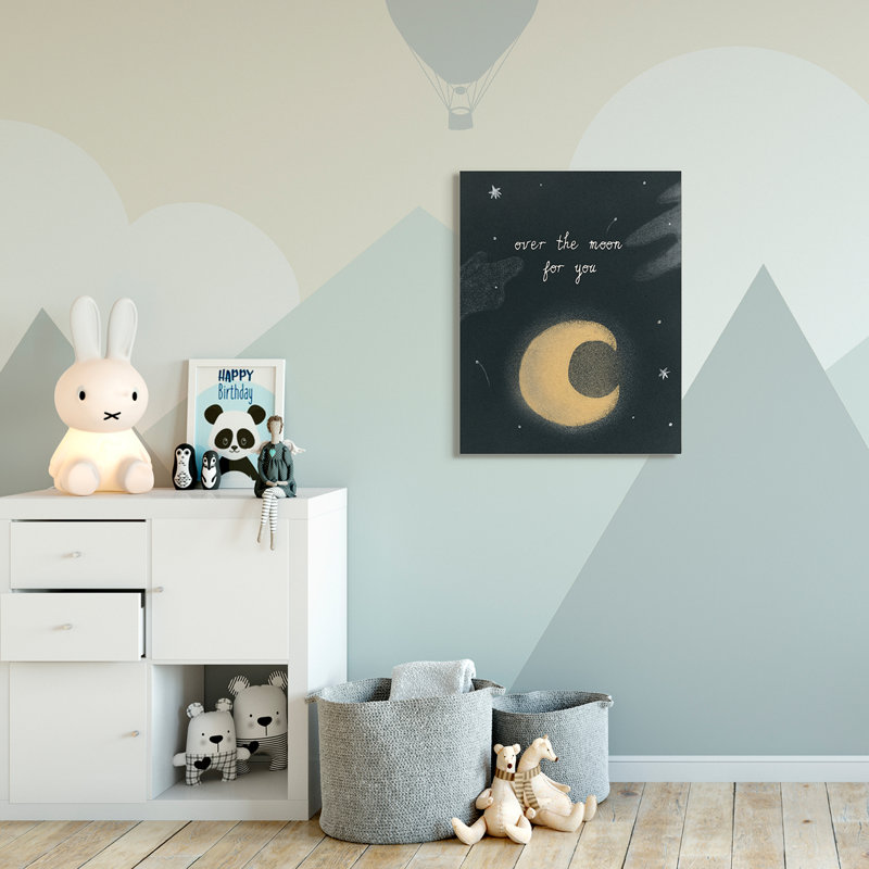 Lerman au-dessus de la lune, Toile tendue, H 40 po x l 30 po x P 1,5 po