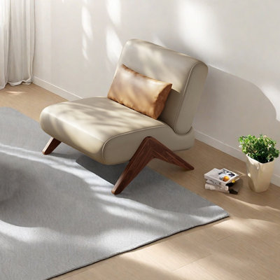 Modern simple sponge solid wood leisure chair