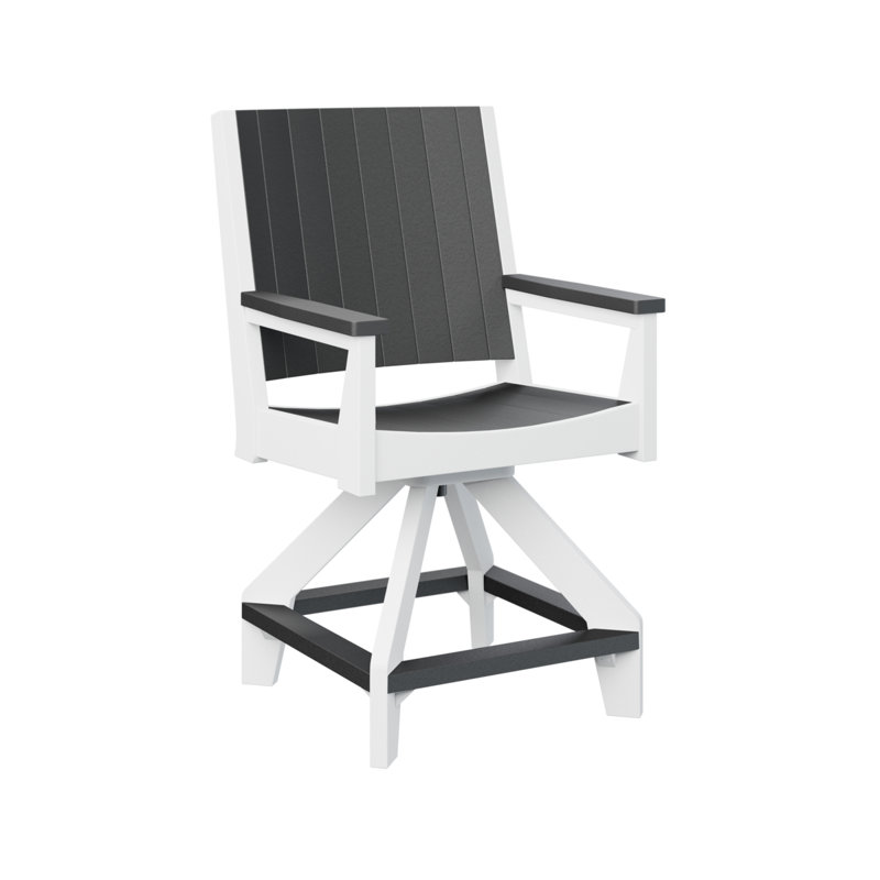 Chaise de comptoir pivotante Berlin, Noir, 21.5"
