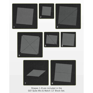 AccuQuilt GO! Bloc Qube Mix & Match 12 po