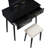 Elegant Vanity With Black Finish, Led Lighted Mirror, 4 Smooth - Gliding Drawers, And Matching Stool For Bedroom Sleek Contemporary-1337779619